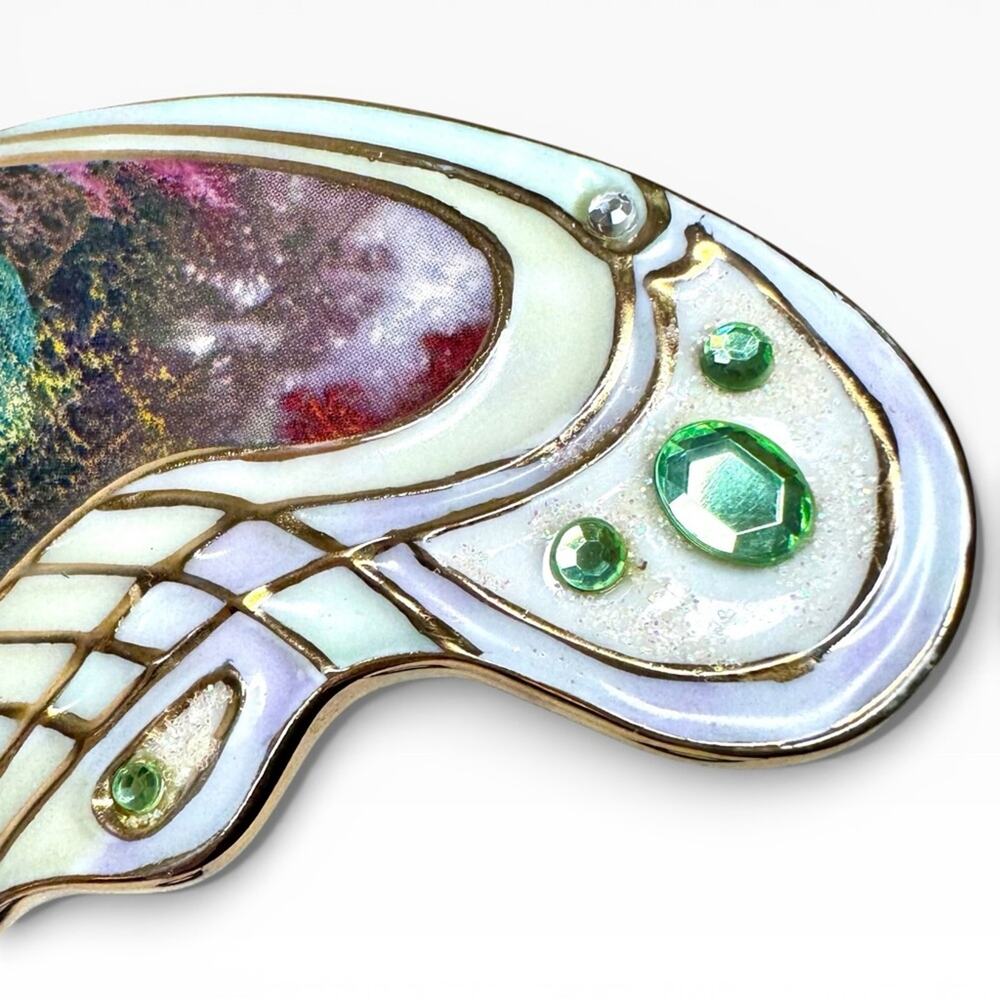 Thomas Kinkade Porcelain Butterfly Garden of Prayer On Wings of Beauty 1st Issue - Picture 4 of 8